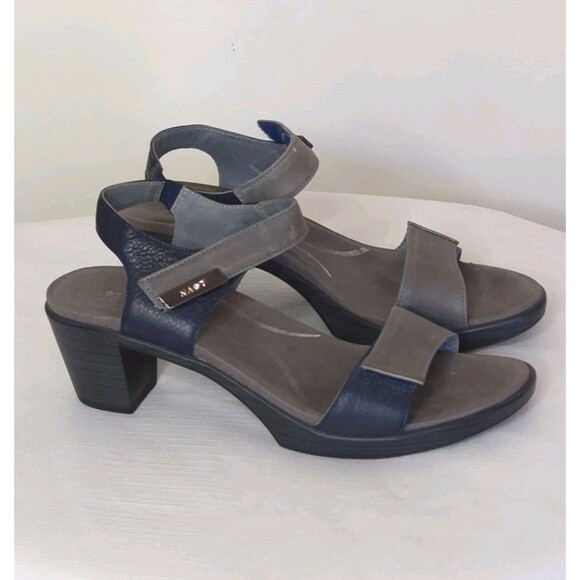 NAOT Sz 37 US 6 Intact Gray Blue Sandals Adjustable Width $169 RT Ankle Strap - Picture 6 of 12